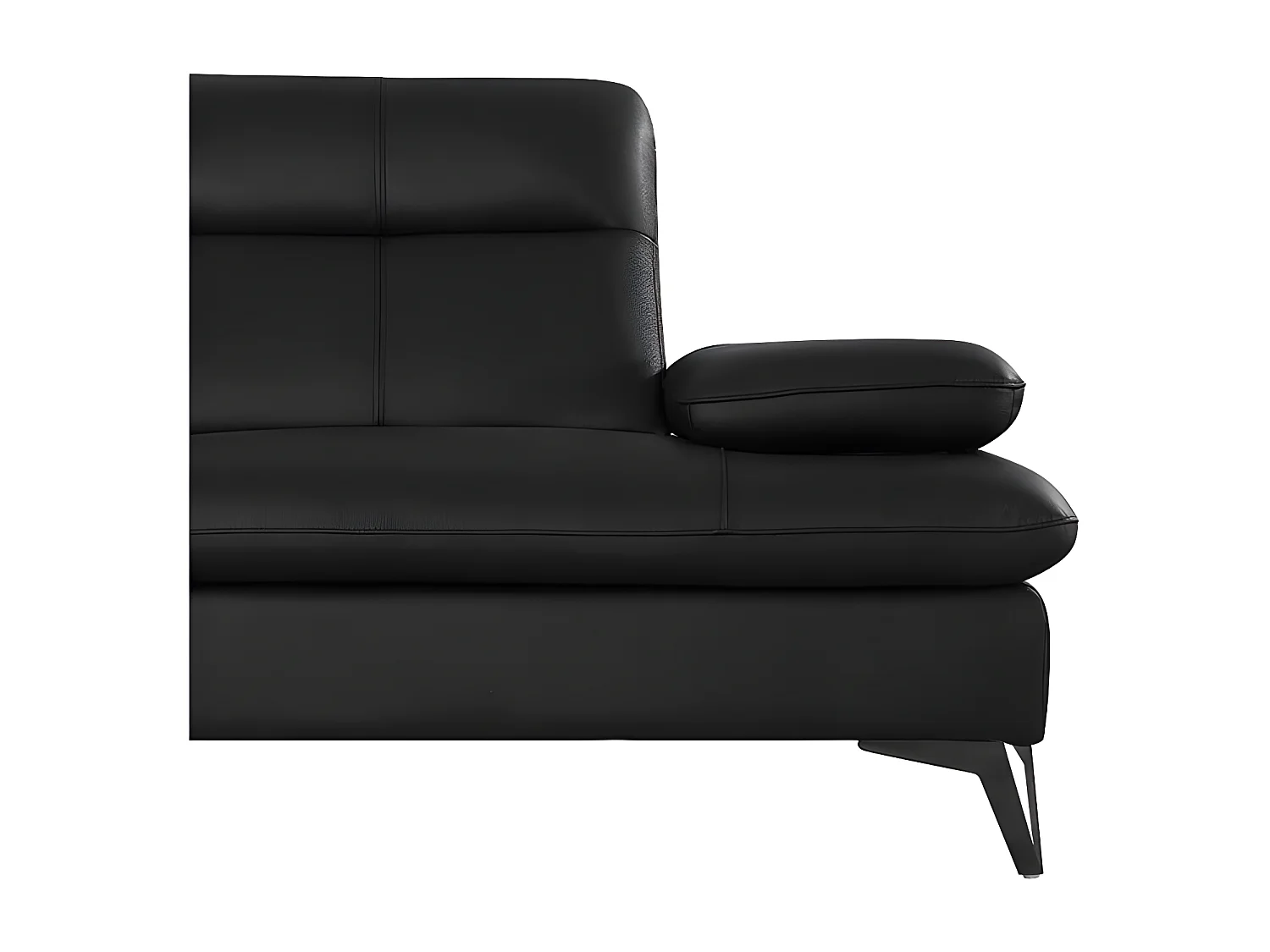 Fauteuil cuir Design  avec dossier avance-recul IRIS Noir