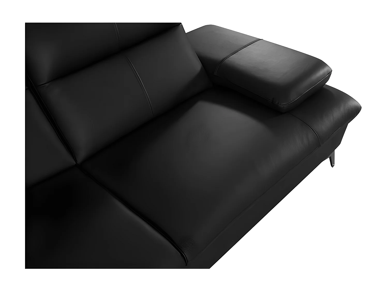 Fauteuil cuir Design  avec dossier avance-recul IRIS Noir