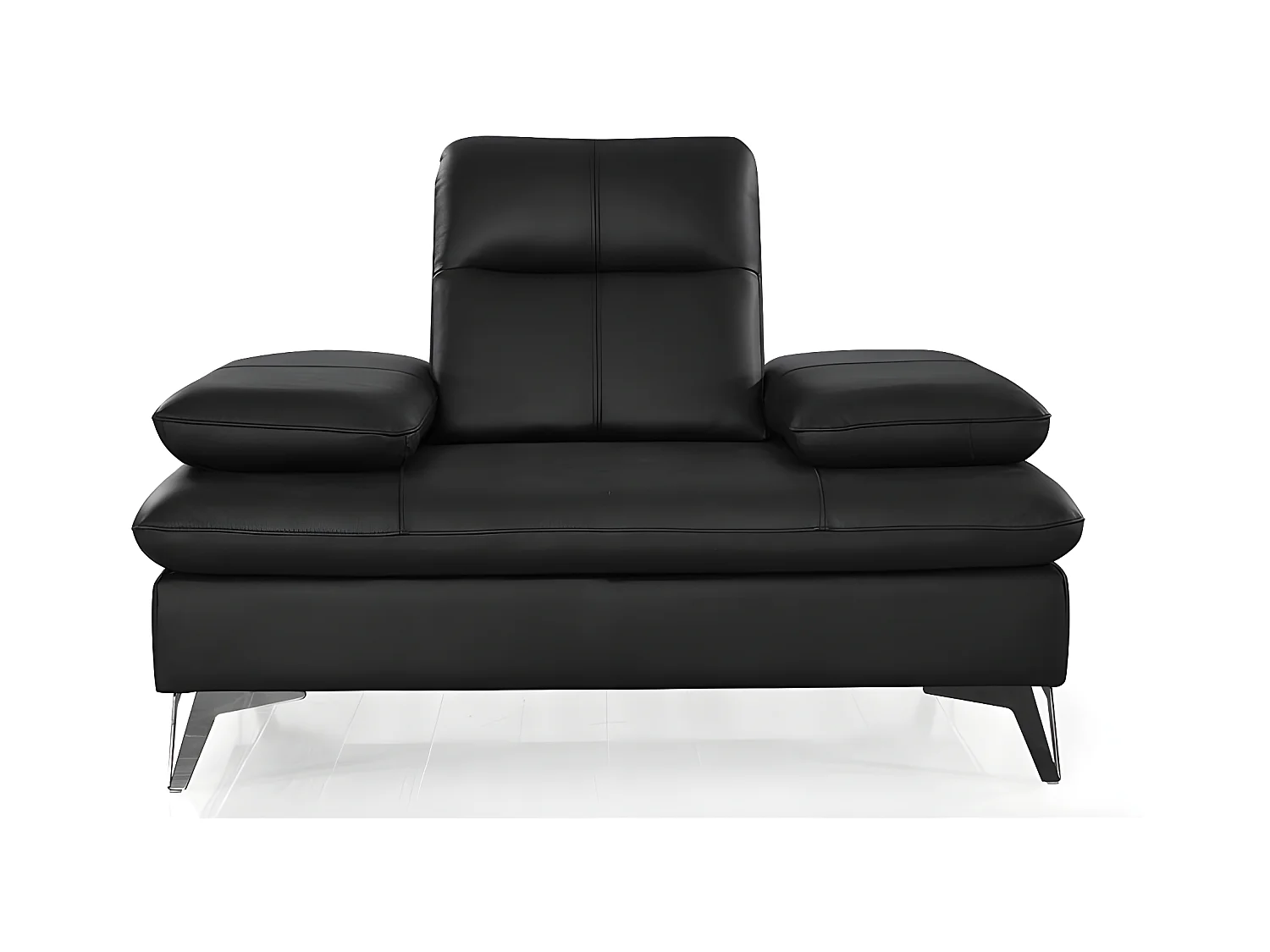 Fauteuil cuir Design  avec dossier avance-recul IRIS Noir