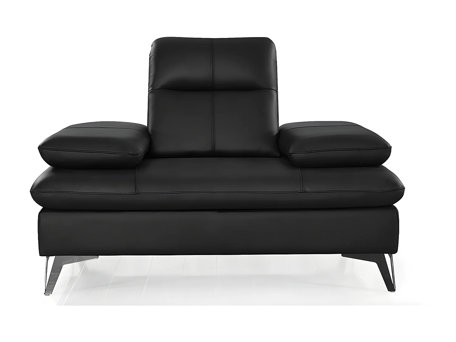 Fauteuil cuir Design  avec dossier avance-recul IRIS Noir