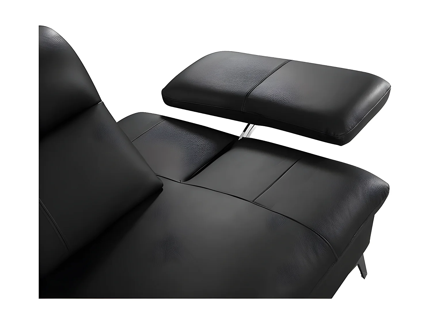 Fauteuil cuir Design  avec dossier avance-recul IRIS Noir