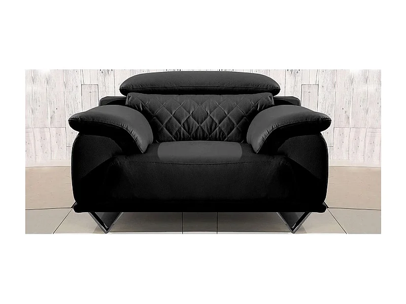 Fauteuil en cuir GARCIA - Noir