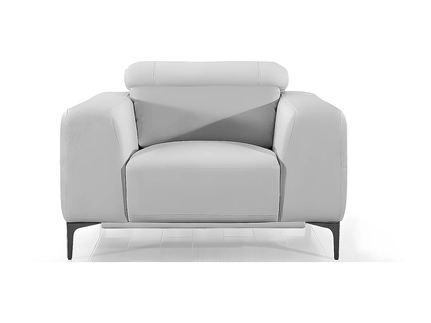 Fauteuil cuir Design NORA Blanc