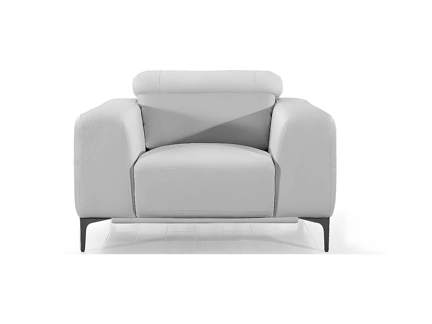 Fauteuil cuir Design NORA Blanc
