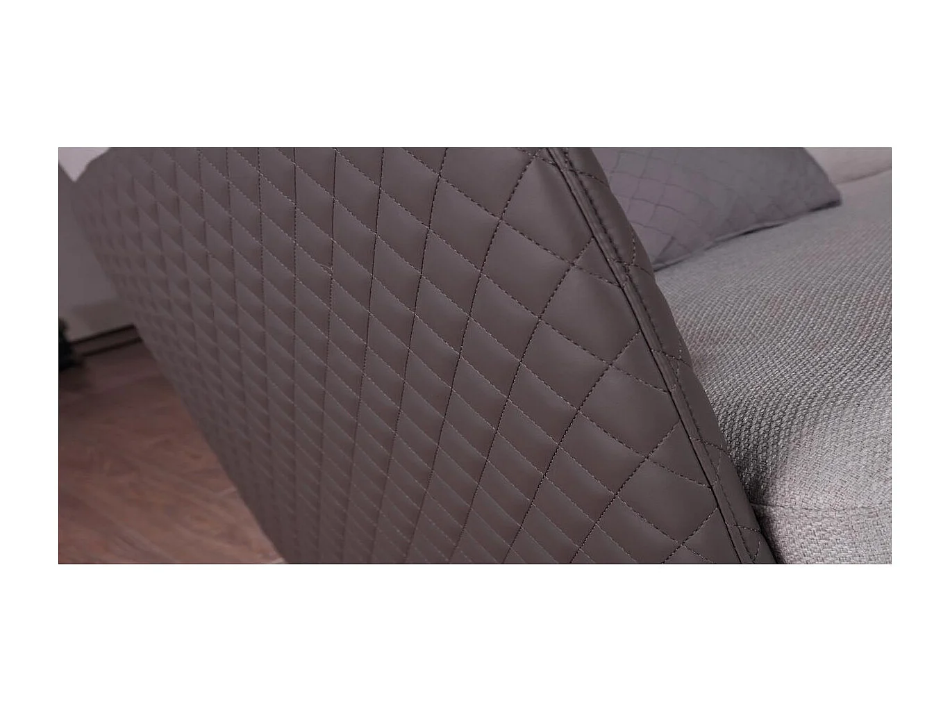 Canapé 3 places en tissu SARAYA - Gris clair et Gris foncé