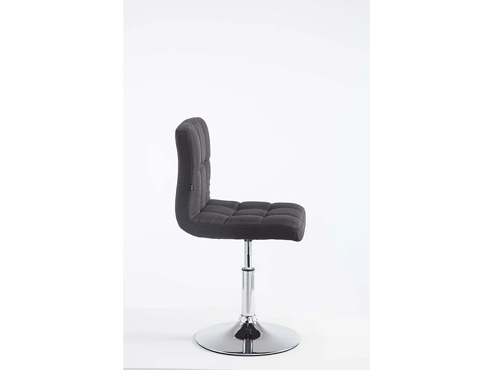 Fauteuil pivotant - Tissu & Métal chromé - Noir - Palma