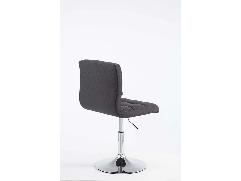 Fauteuil pivotant - Tissu & Métal chromé - Noir - Palma