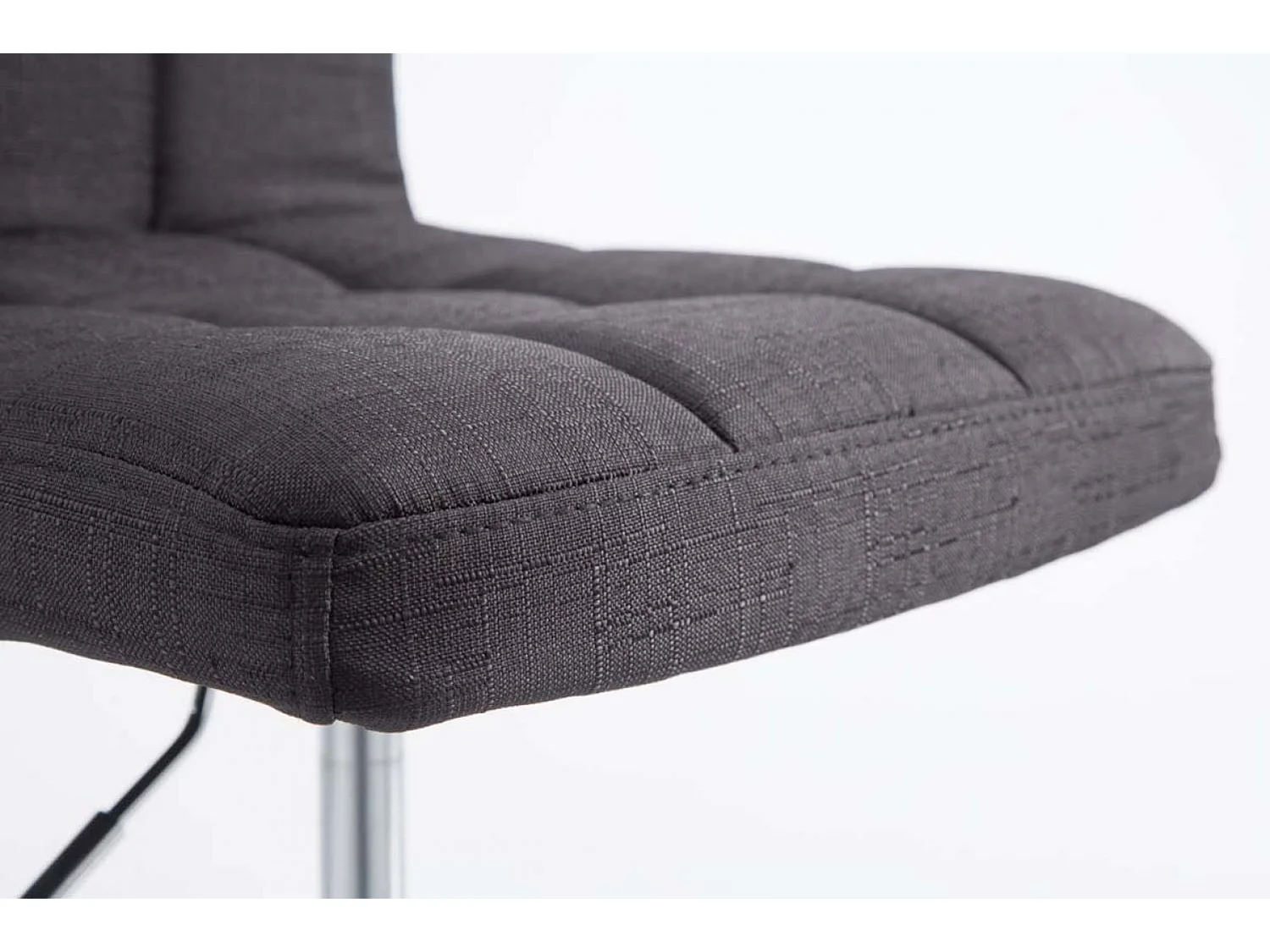 Fauteuil pivotant - Tissu & Métal chromé - Noir - Palma