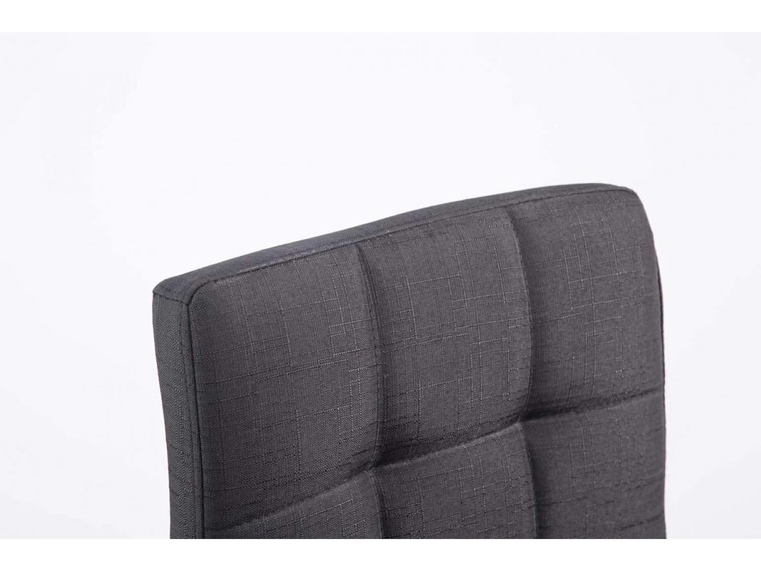 Fauteuil pivotant - Tissu & Métal chromé - Noir - Palma