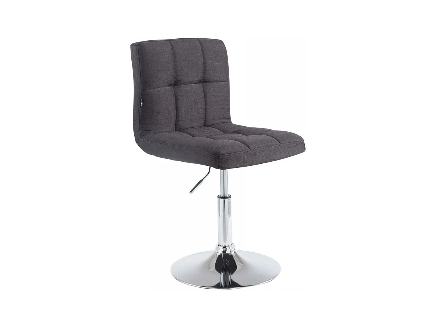 Fauteuil pivotant - Tissu & Métal chromé - Noir - Palma