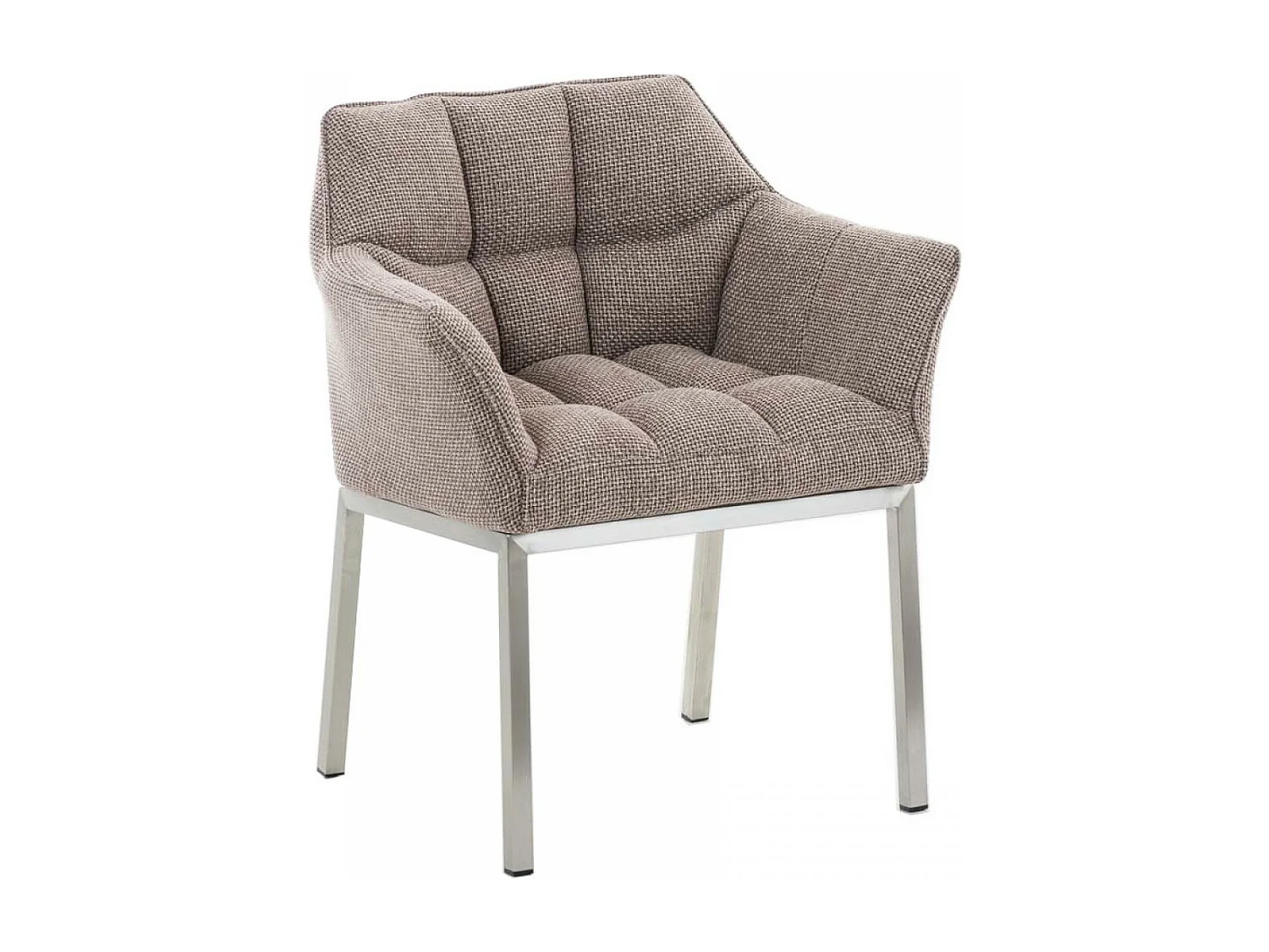 Chaise salle à manger - Tissu & Métal - Marron terre - Octavia