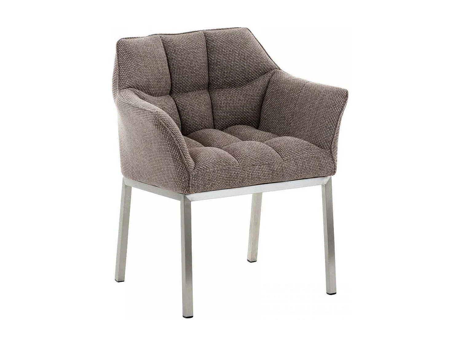 Chaise salle à manger - Tissu & Métal - Marron terre - Octavia