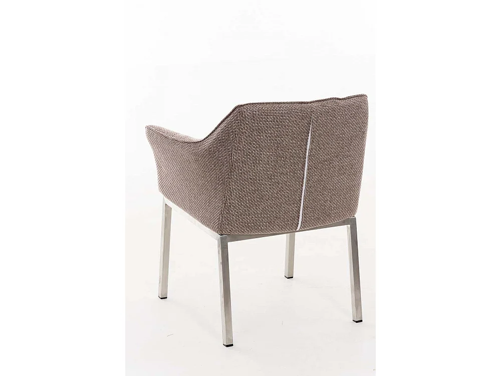 Chaise salle à manger - Tissu & Métal - Marron terre - Octavia