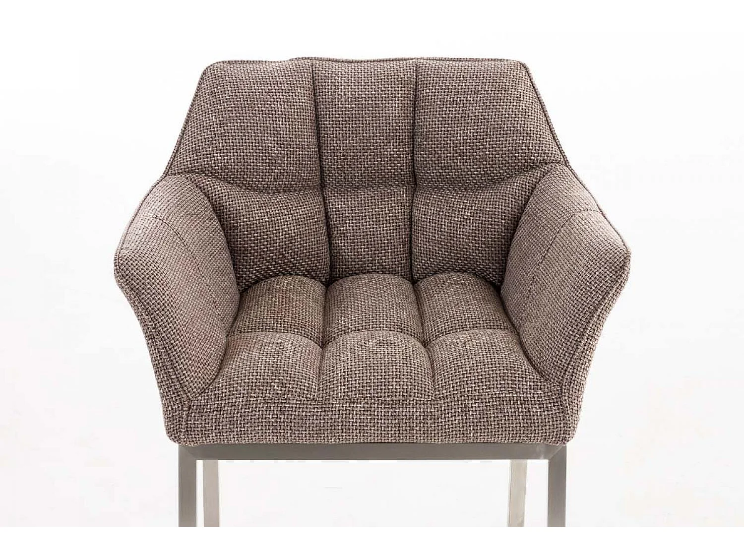 Chaise salle à manger - Tissu & Métal - Marron terre - Octavia