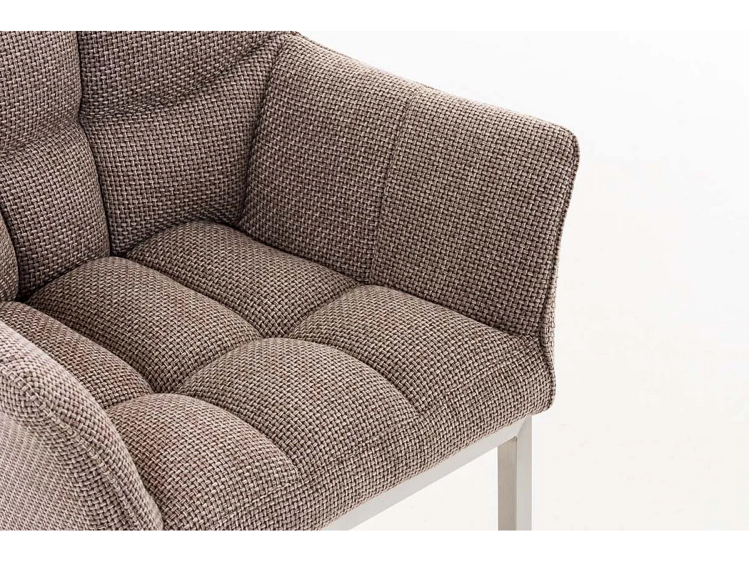 Chaise salle à manger - Tissu & Métal - Marron terre - Octavia