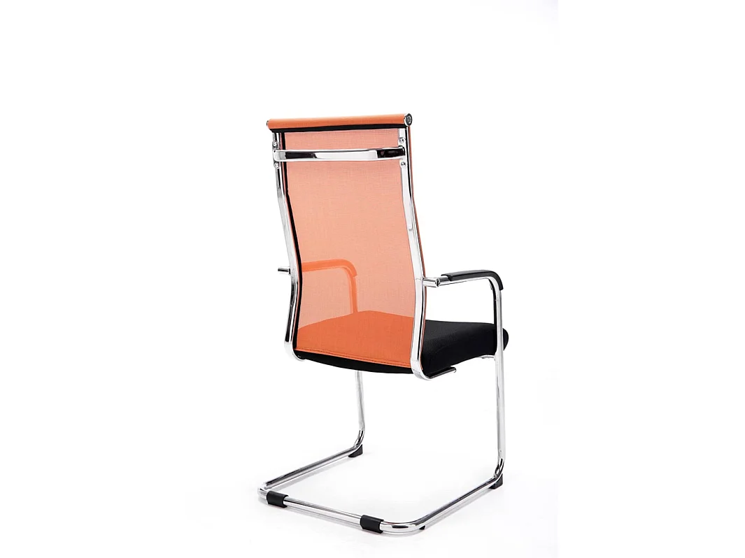 Lot de 2  chaise salle à manger - Similicuir & Nature - Orange - Brenda