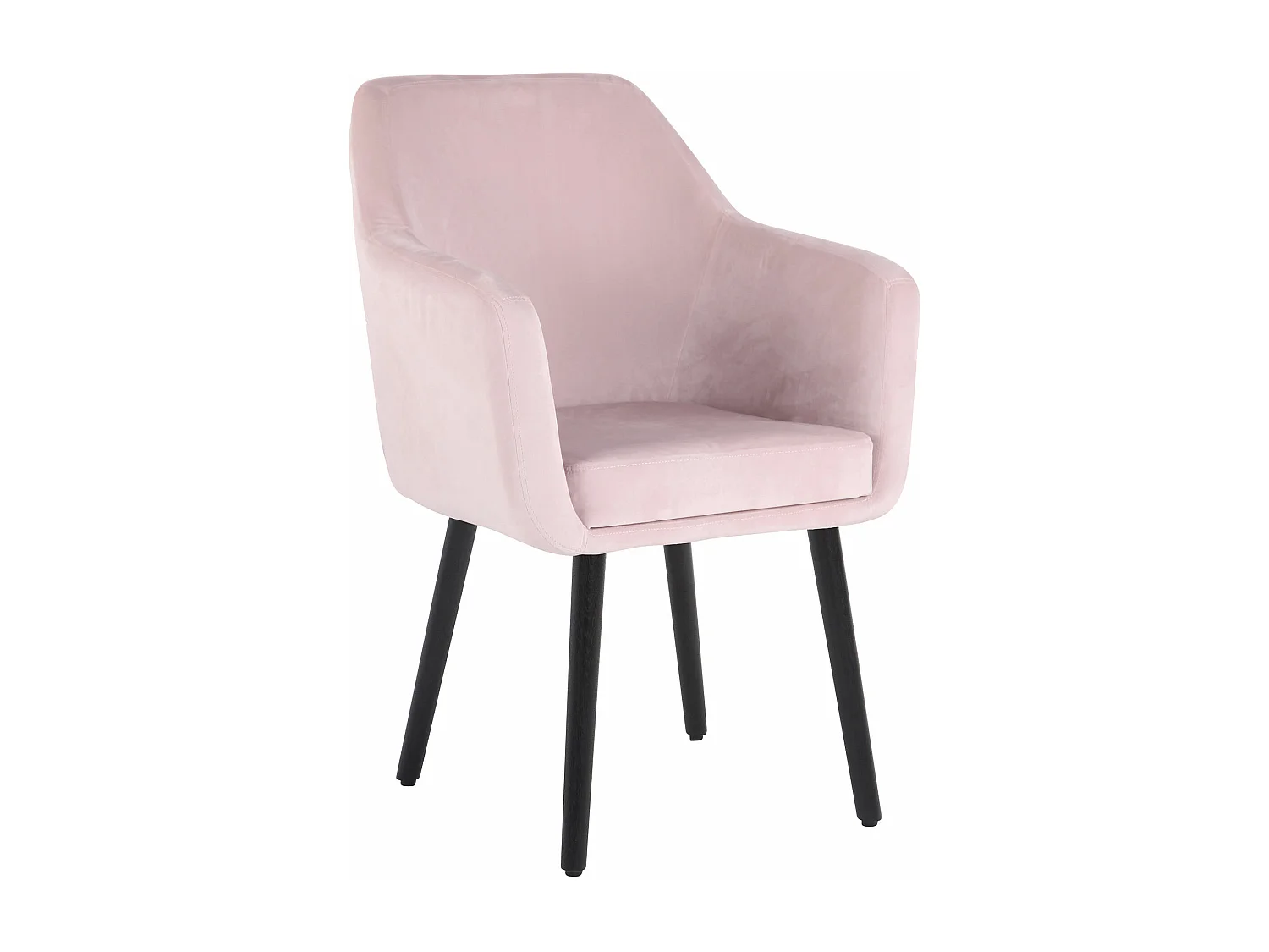chaises avec accoudoirs - Velours & Bois - Rose - Utrecht