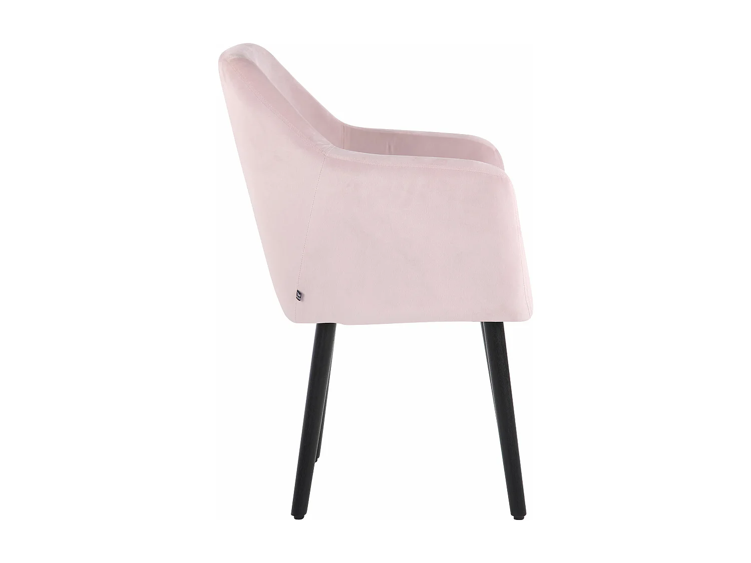chaises avec accoudoirs - Velours & Bois - Rose - Utrecht