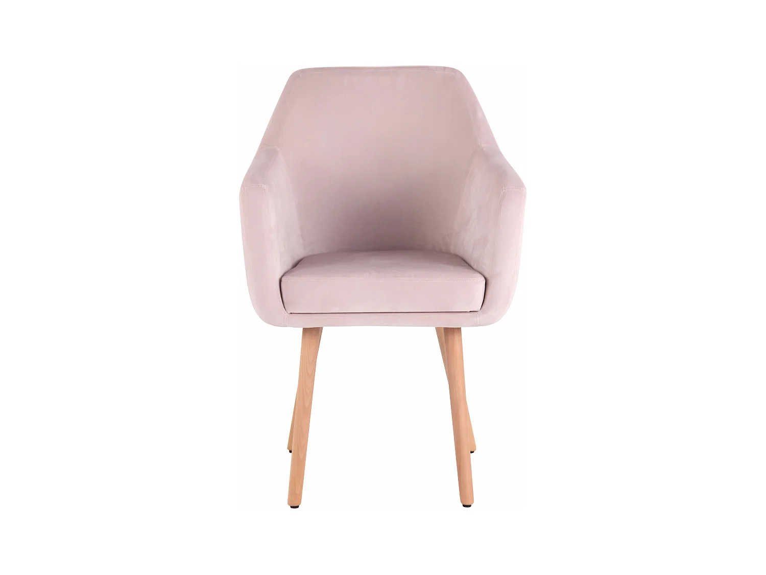 chaises avec accoudoirs - Velours & Bois - Rose - Utrecht