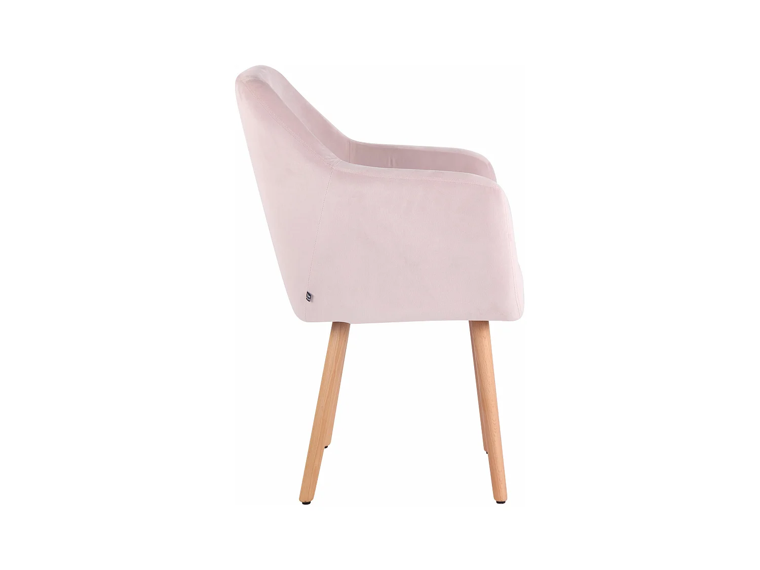 chaises avec accoudoirs - Velours & Bois - Rose - Utrecht