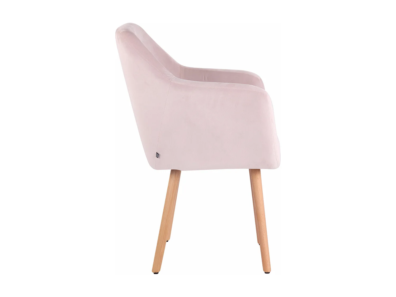 chaises avec accoudoirs - Velours & Bois - Rose - Utrecht