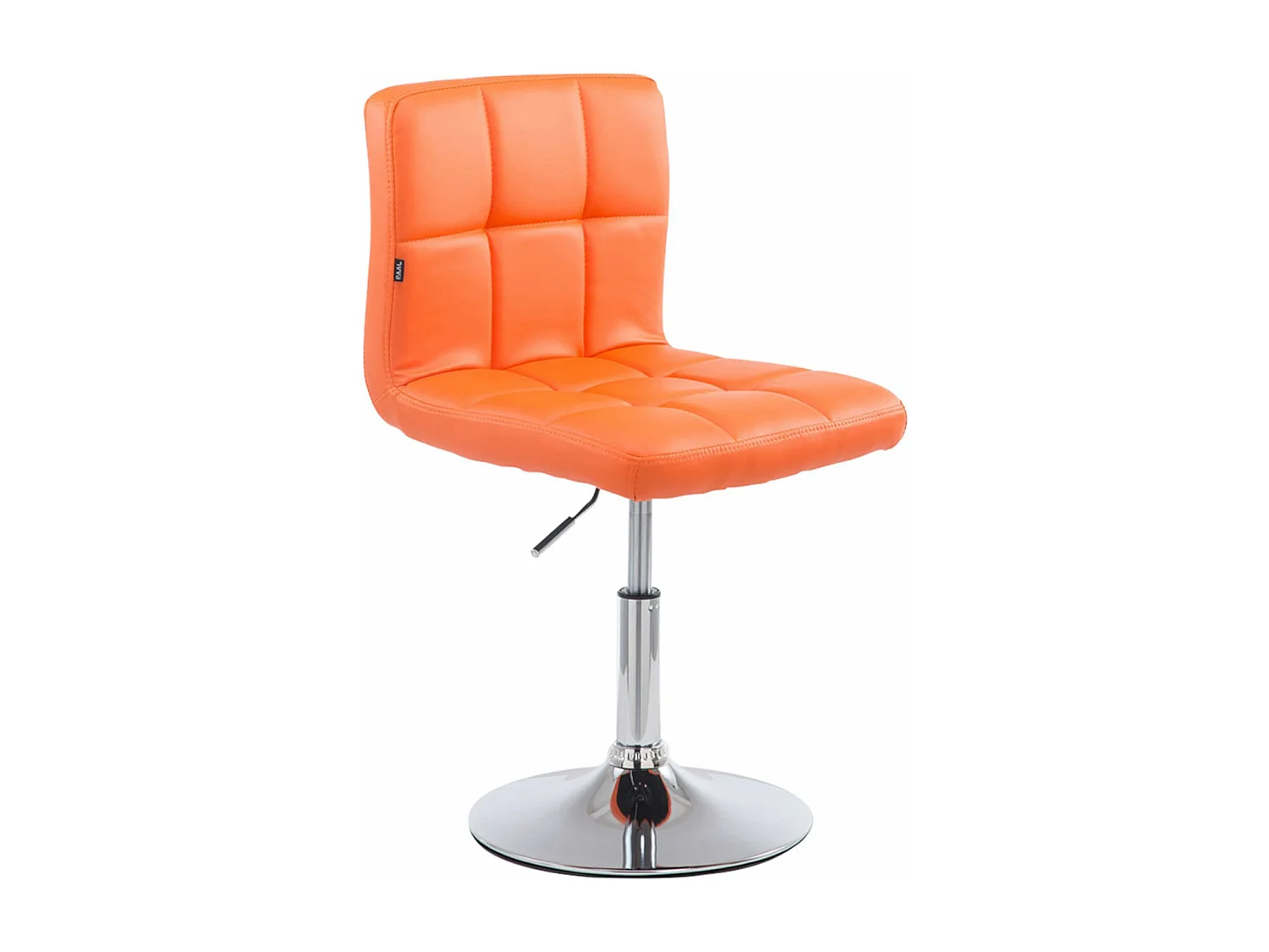 Lot de 4  Chaise gondole - Similicuir & Métal chromé - Orange - Palma V2