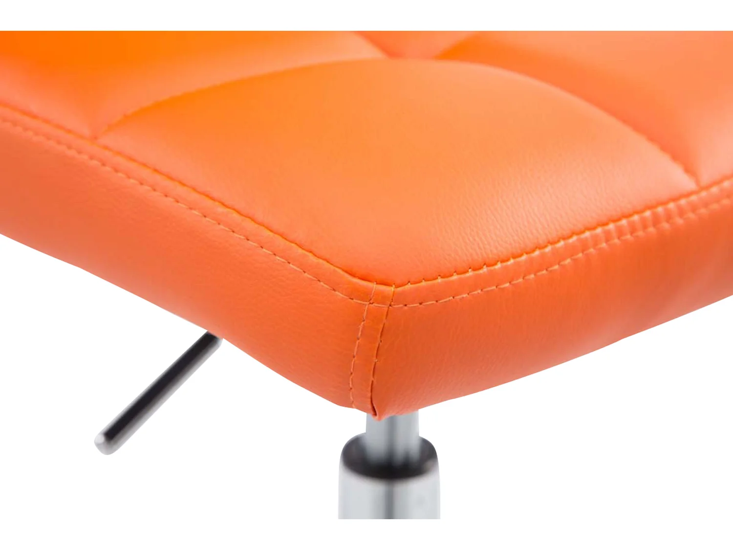 Lot de 4  Chaise gondole - Similicuir & Métal chromé - Orange - Palma V2