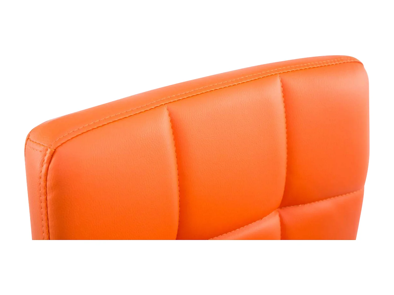 Lot de 4  Chaise gondole - Similicuir & Métal chromé - Orange - Palma V2