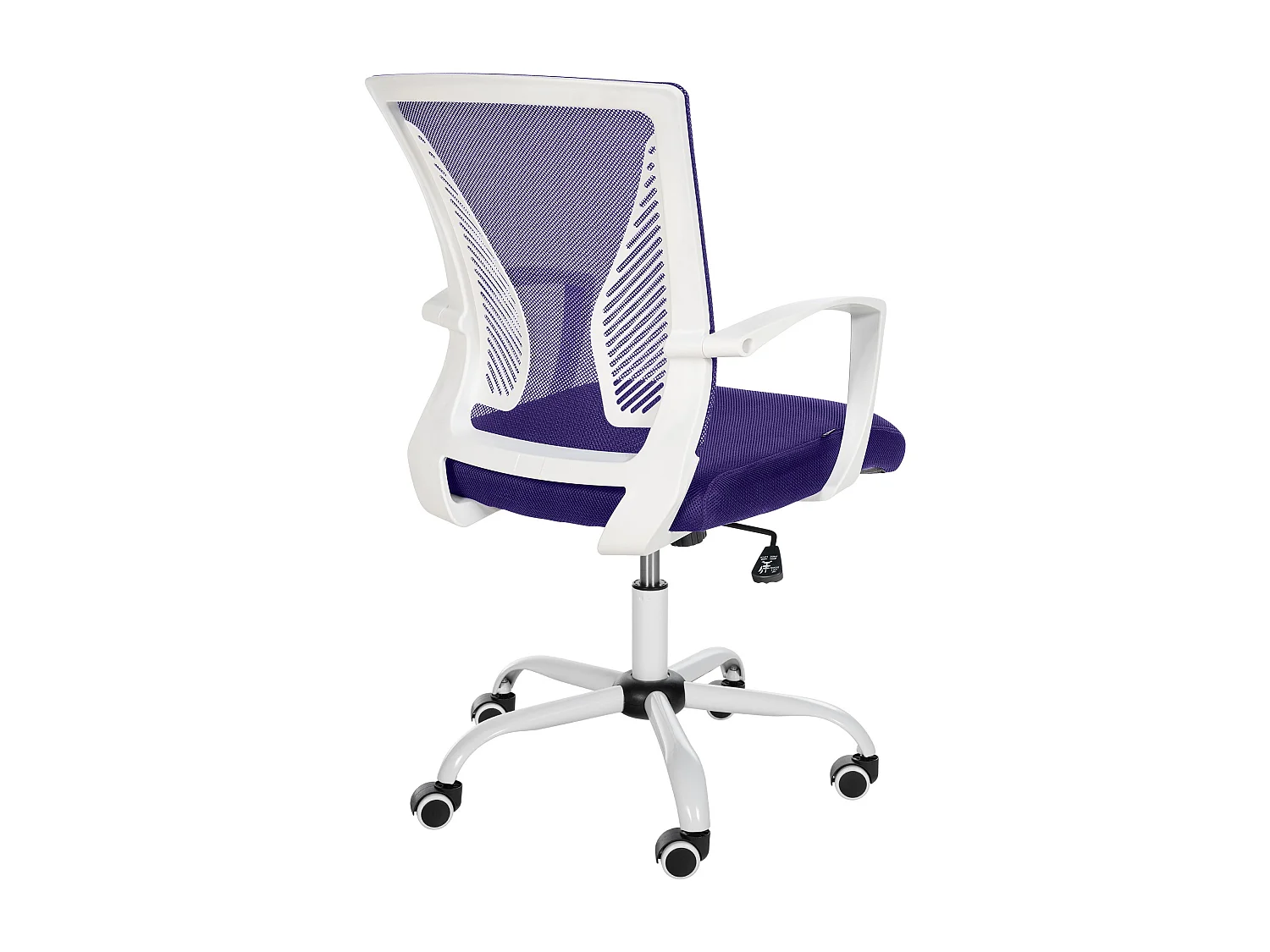 Chaise de bureau - Microfibre & Blanc - Violet - Tracy