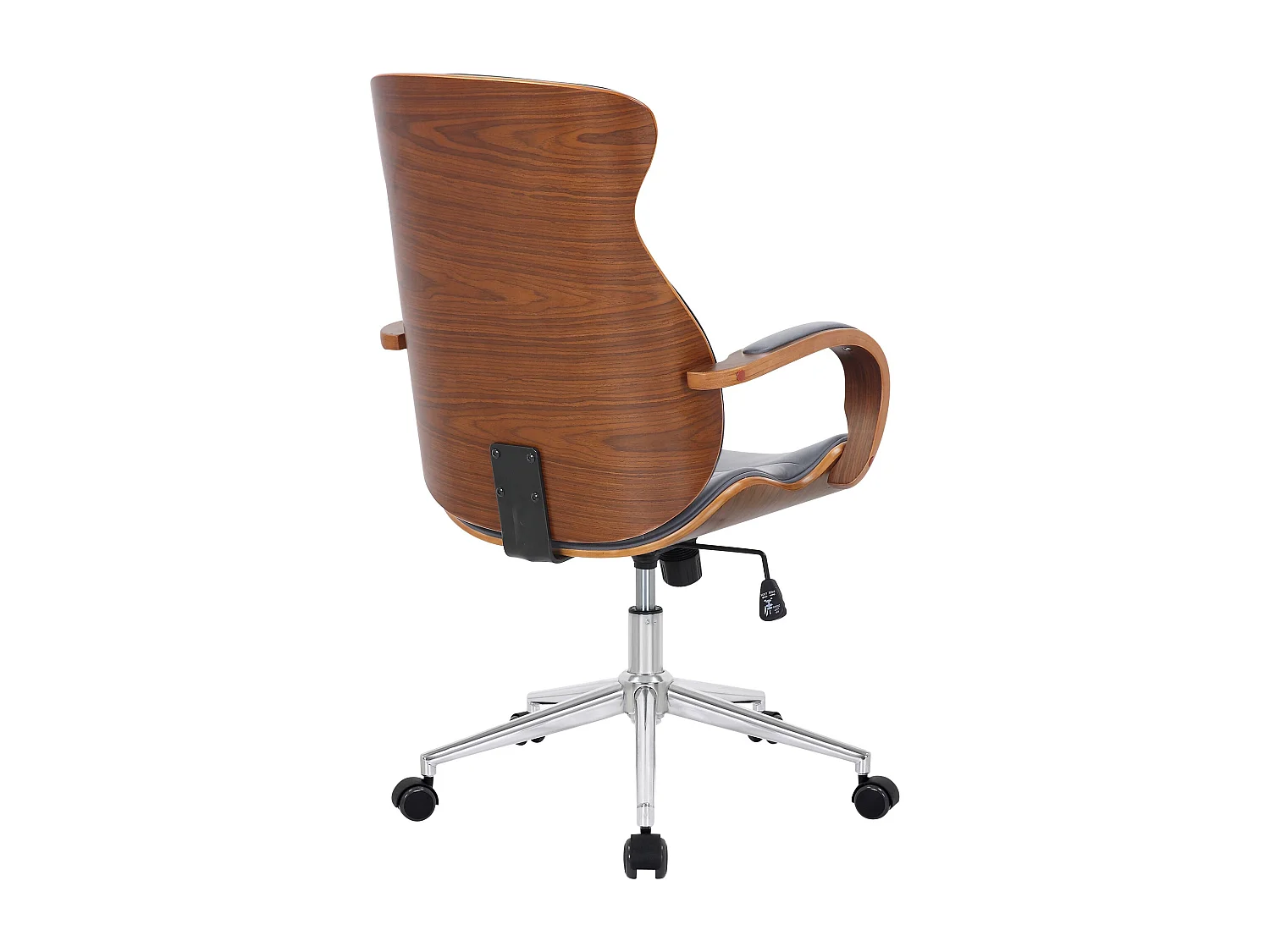 Chaise de bureau - Similicuir & Nature - Noyer / Gris - Melilla