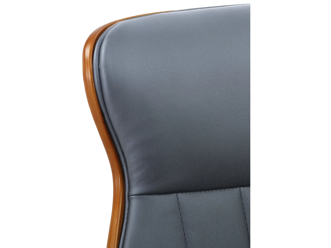 Chaise de bureau - Similicuir & Nature - Noyer / Gris - Melilla