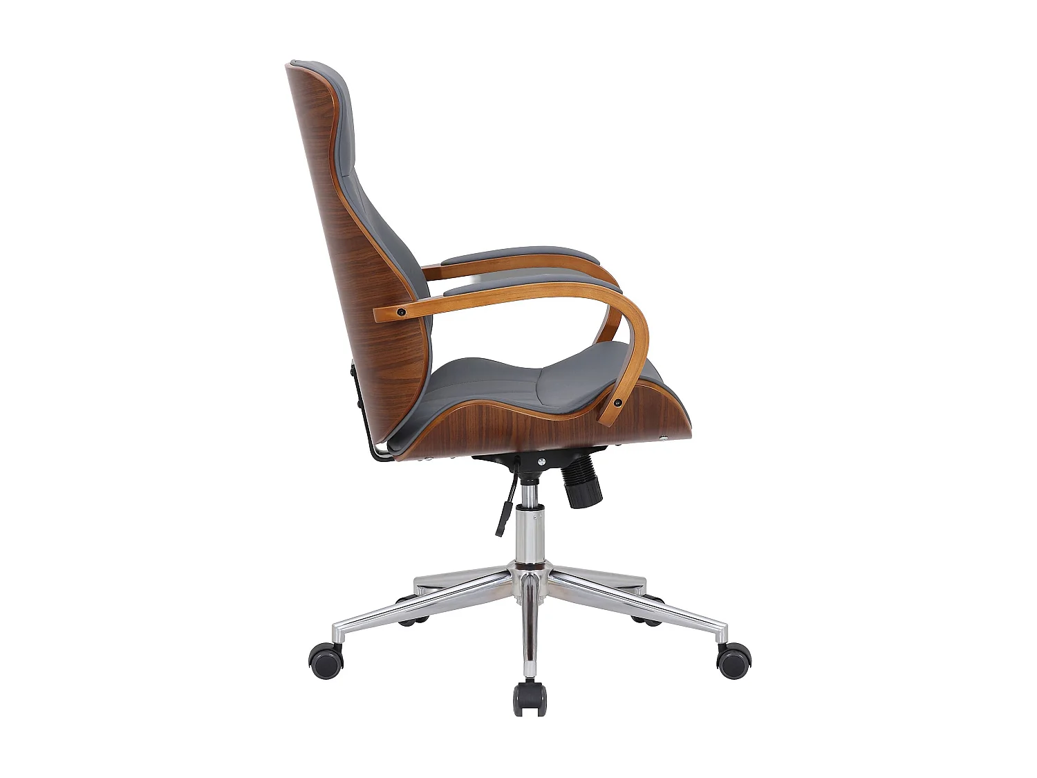 Bureaustoel - Kunstleer - walnoot/grijs - Melilla