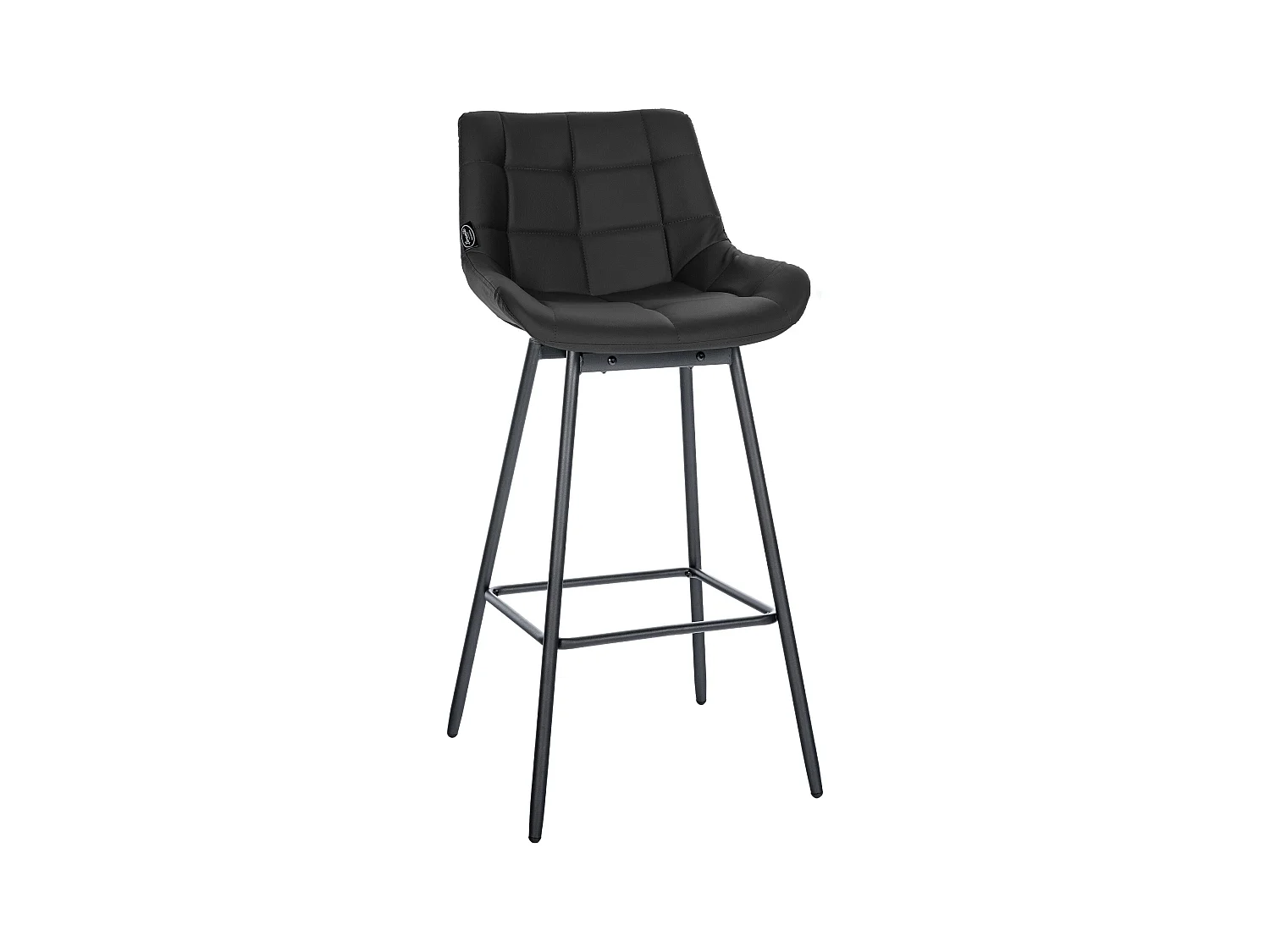 Tabouret de bar - Similicuir - Noir - Weston
