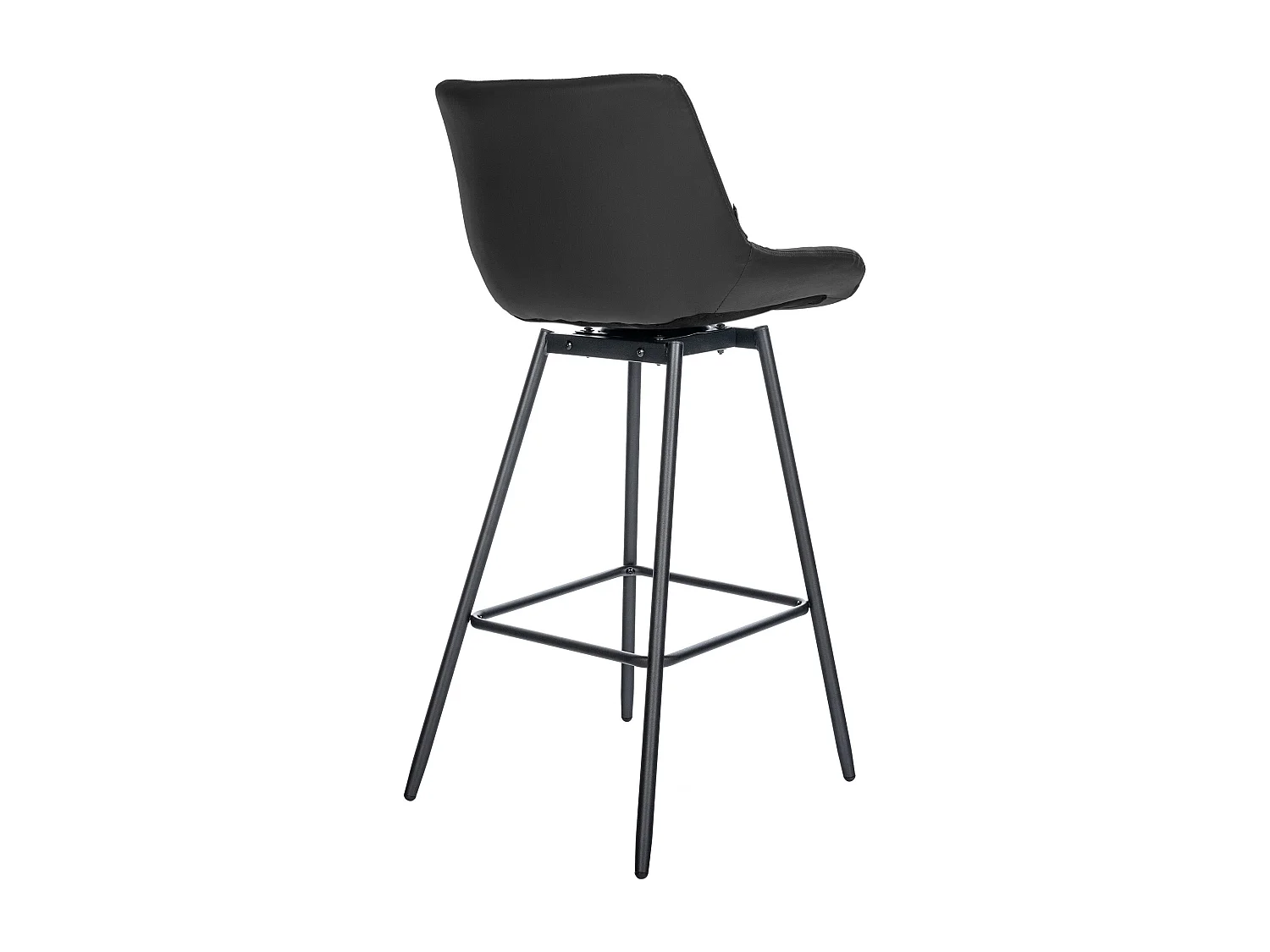 Tabouret de bar - Similicuir - Noir - Weston