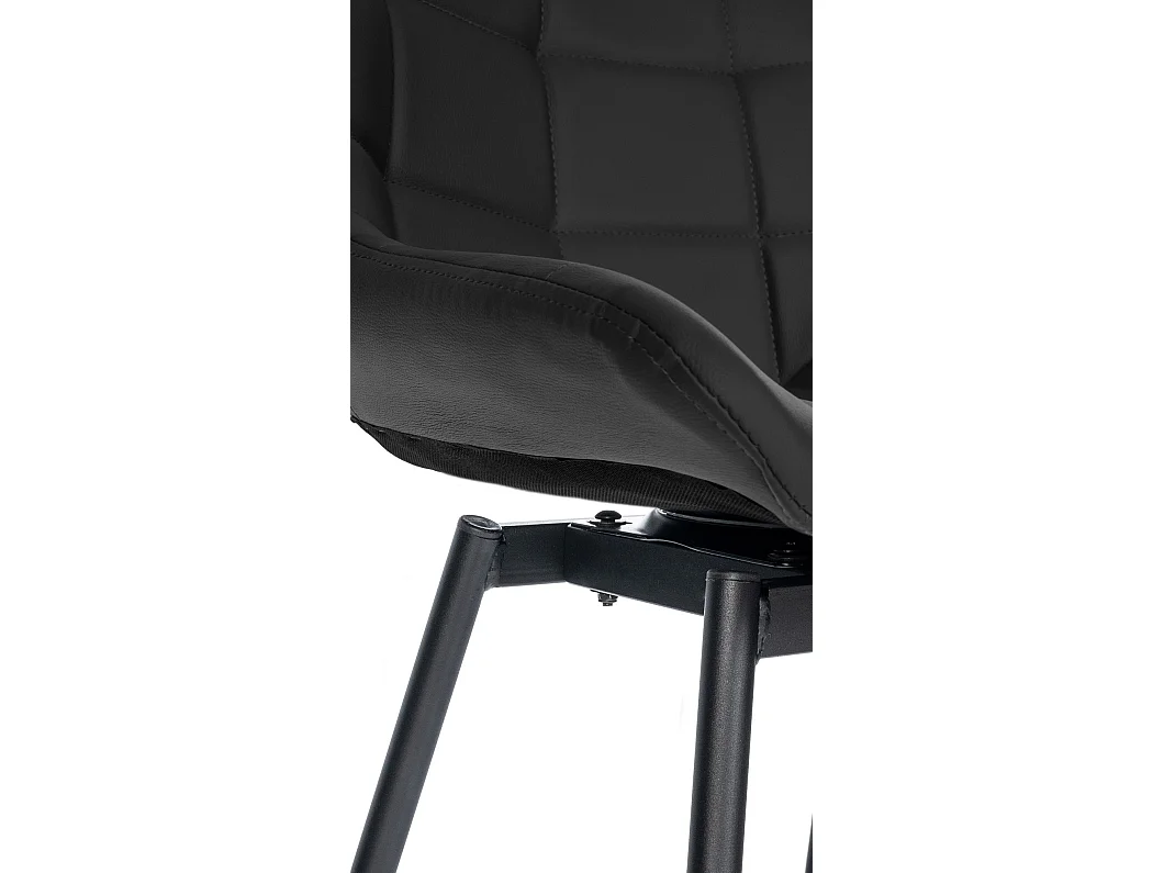 Tabouret de bar - Similicuir - Noir - Weston