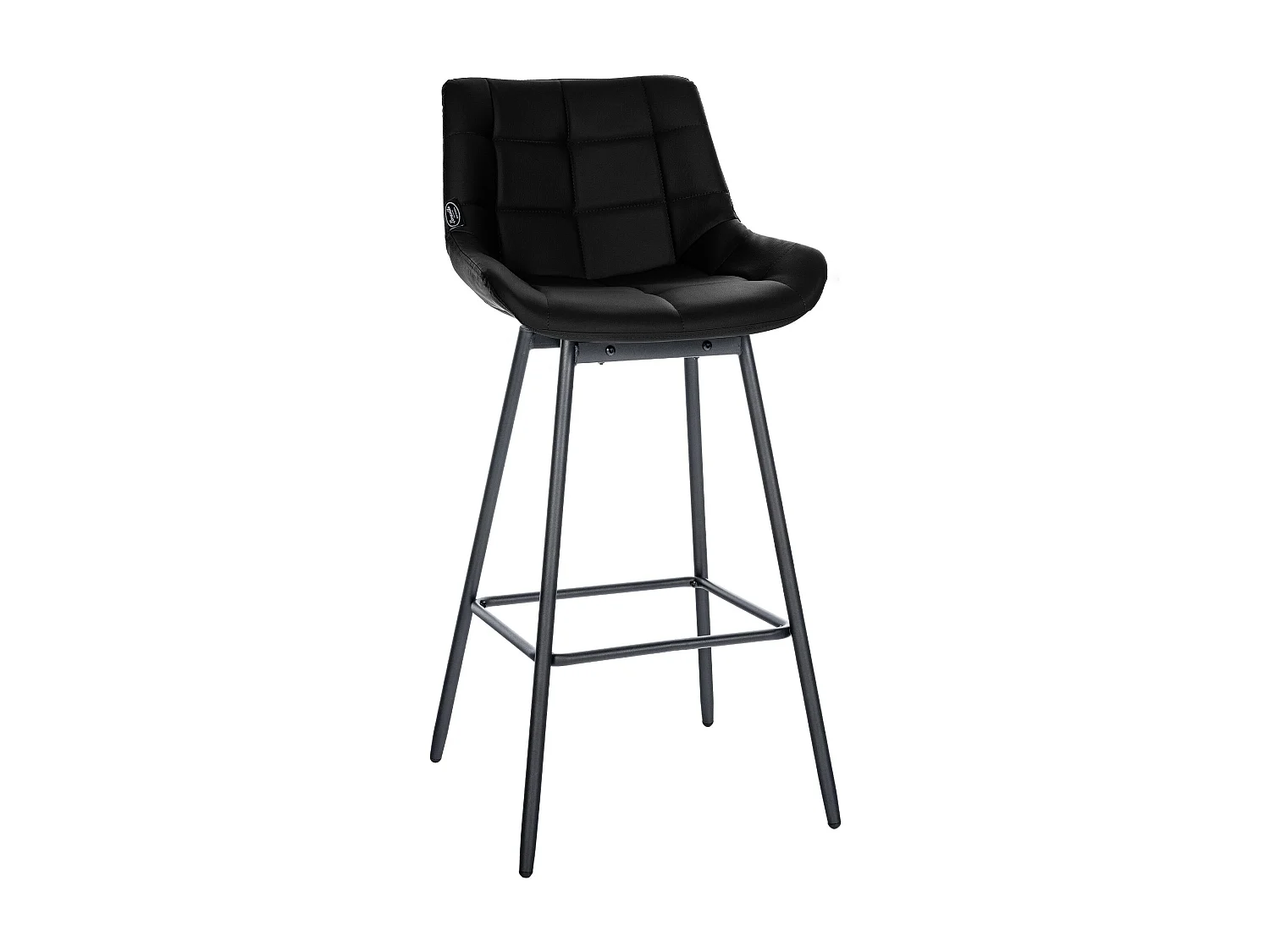Tabouret de bar - Similicuir - Noir - Weston
