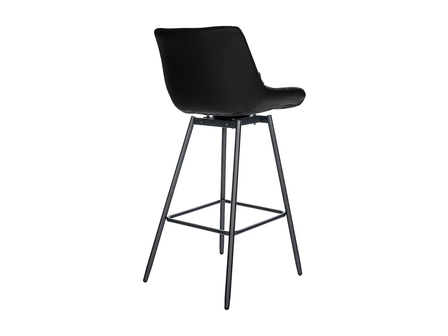 Tabouret de bar - Similicuir - Noir - Weston