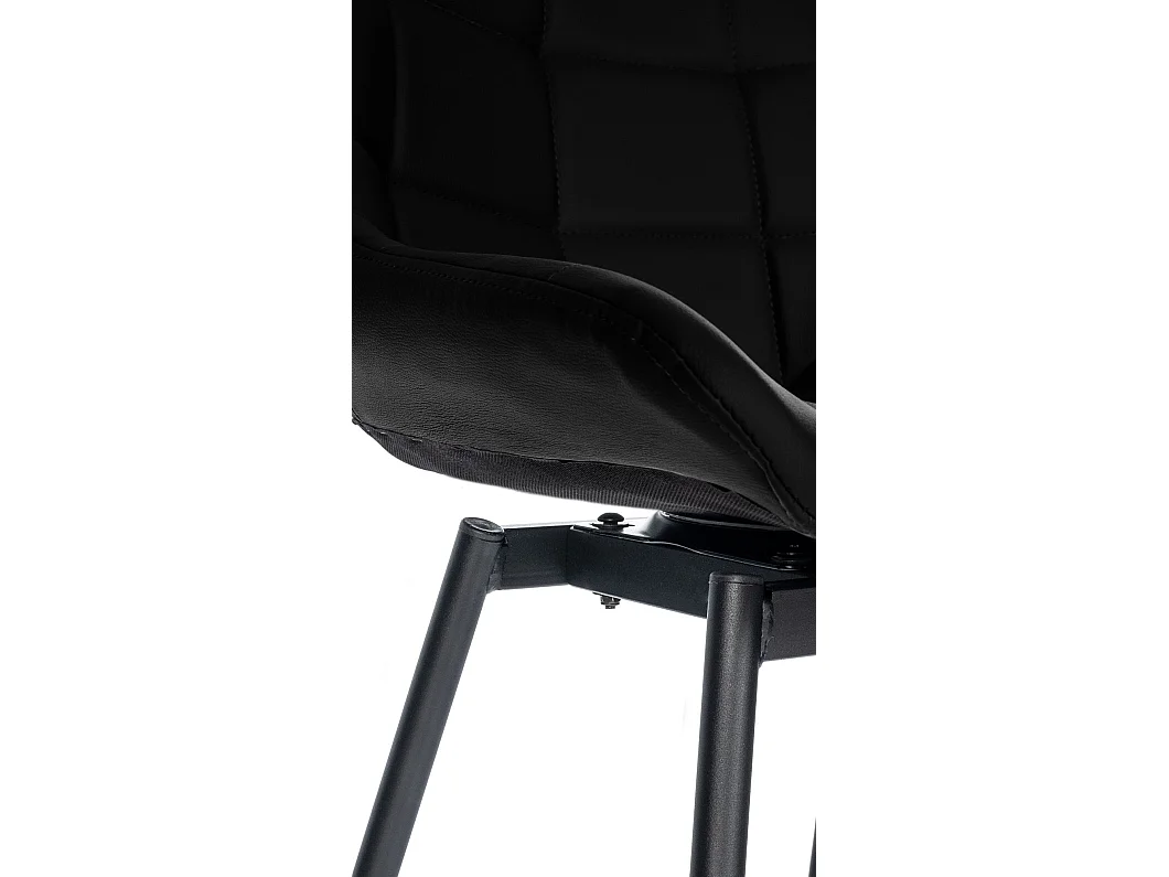 Tabouret de bar - Similicuir - Noir - Weston