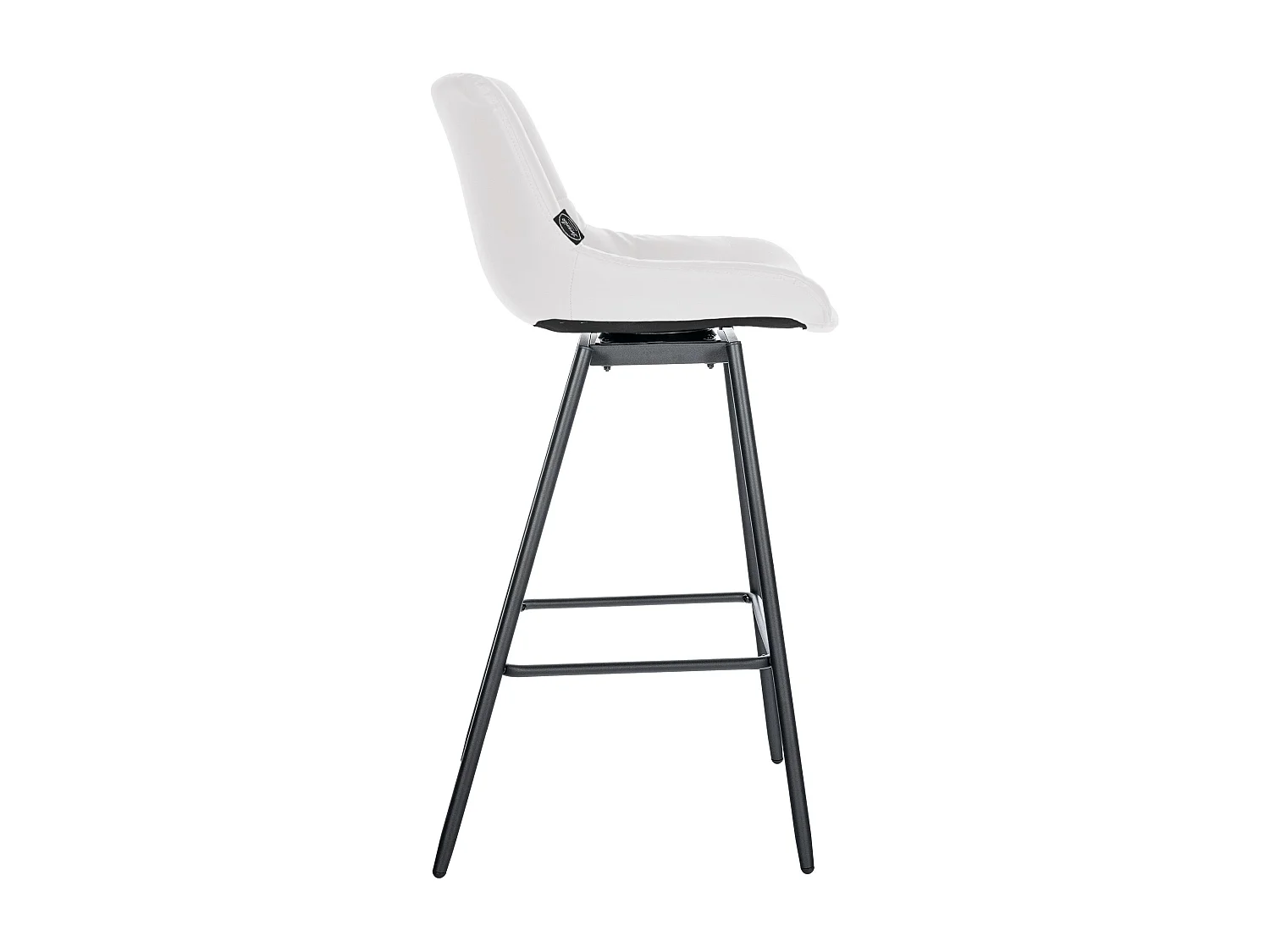 Tabouret de bar - Similicuir - Blanc - Weston