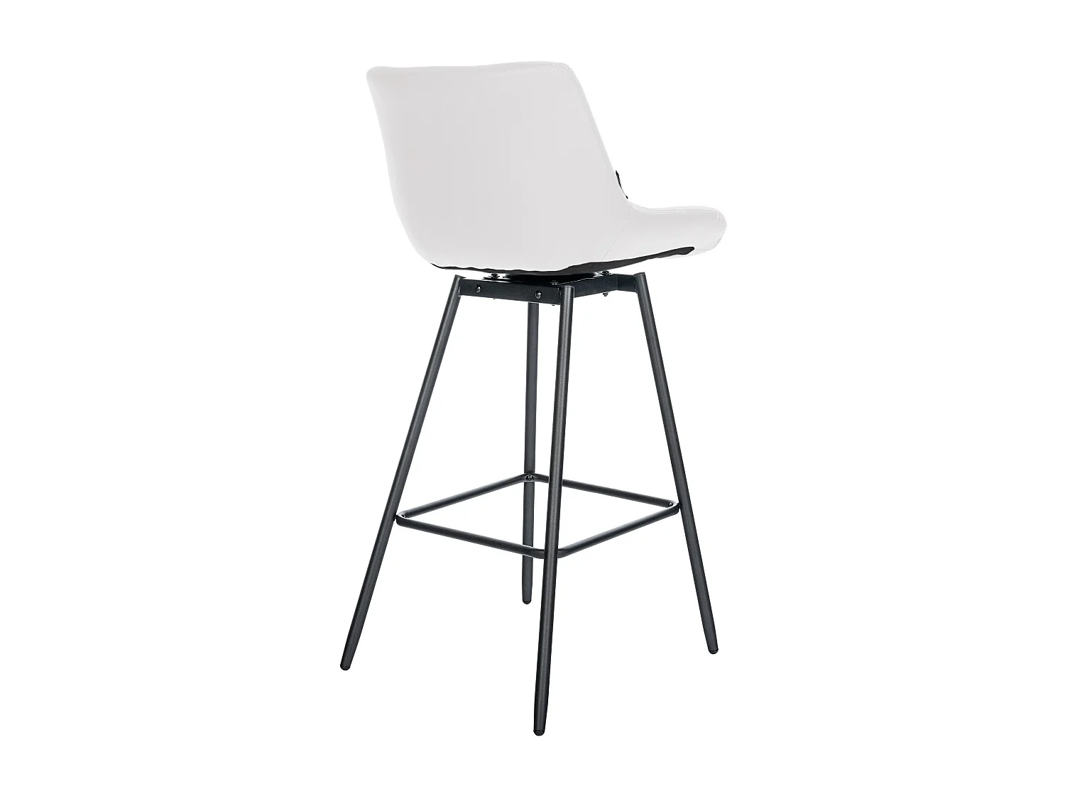 Tabouret de bar - Similicuir - Blanc - Weston