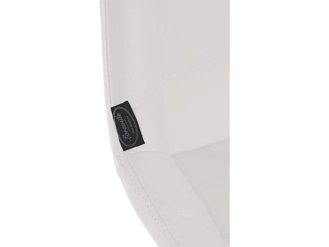 Tabouret de bar - Similicuir - Blanc - Weston