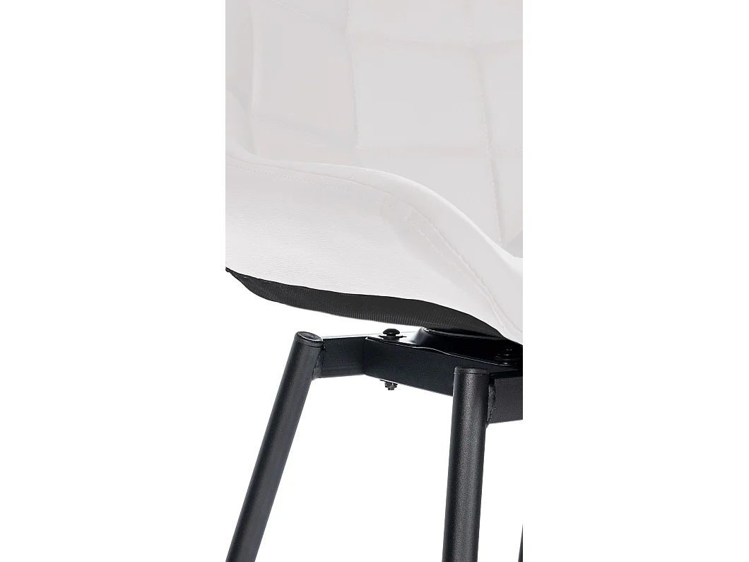 Tabouret de bar - Similicuir - Blanc - Weston