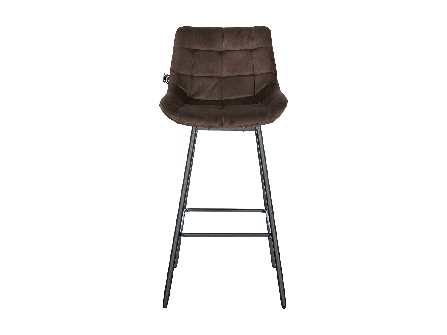 Tabouret de bar - Velours - Marron - Weston