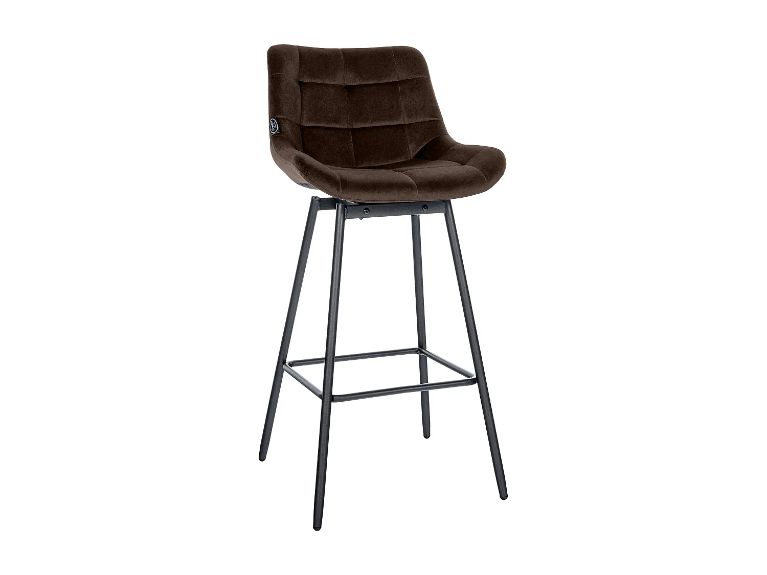 Tabouret de bar - Velours - Marron - Weston
