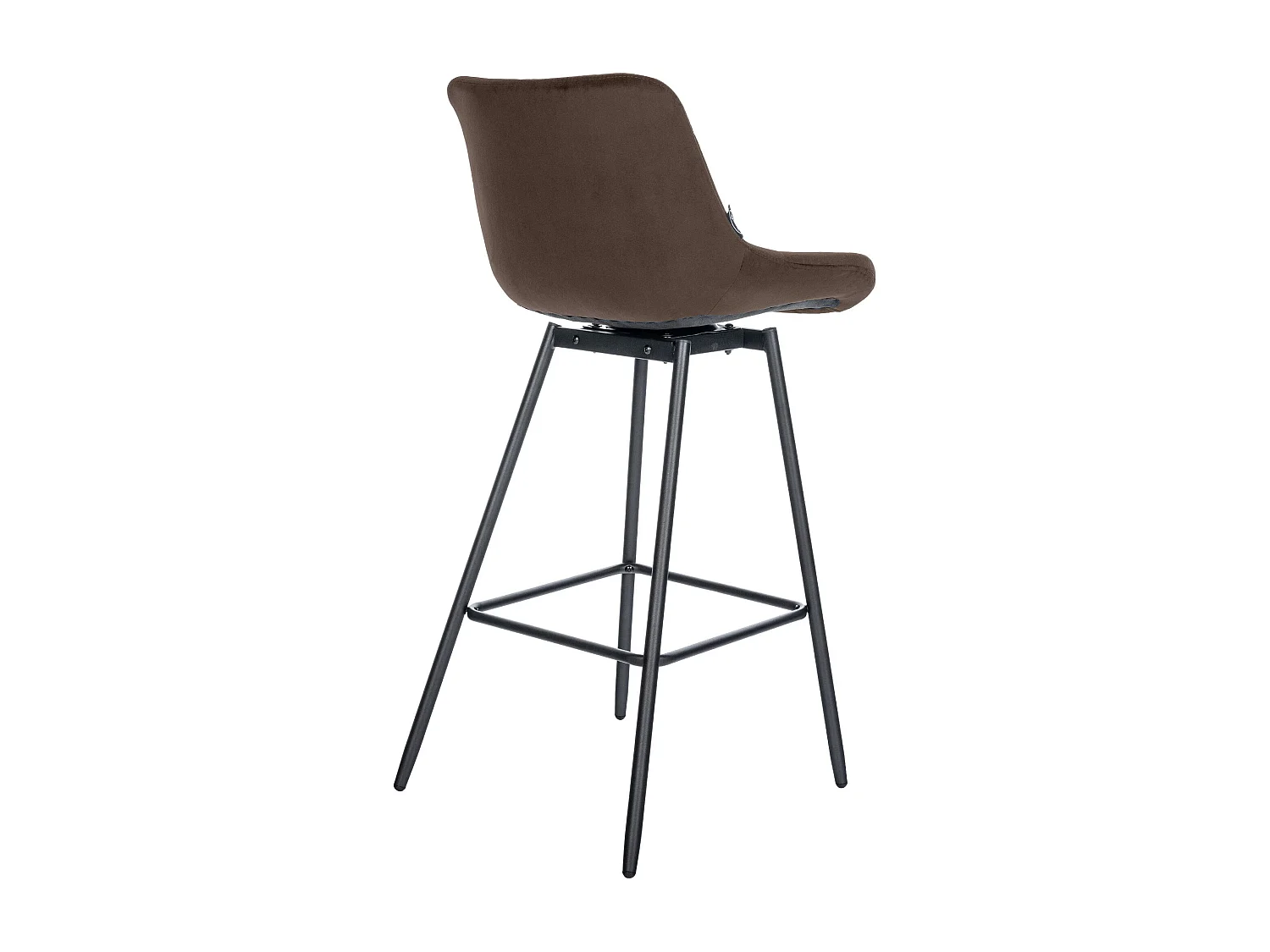 Tabouret de bar - Velours - Marron - Weston