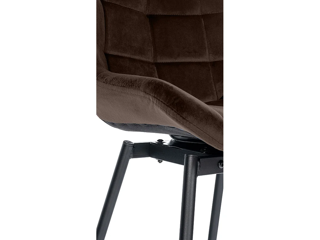 Tabouret de bar - Velours - Marron - Weston