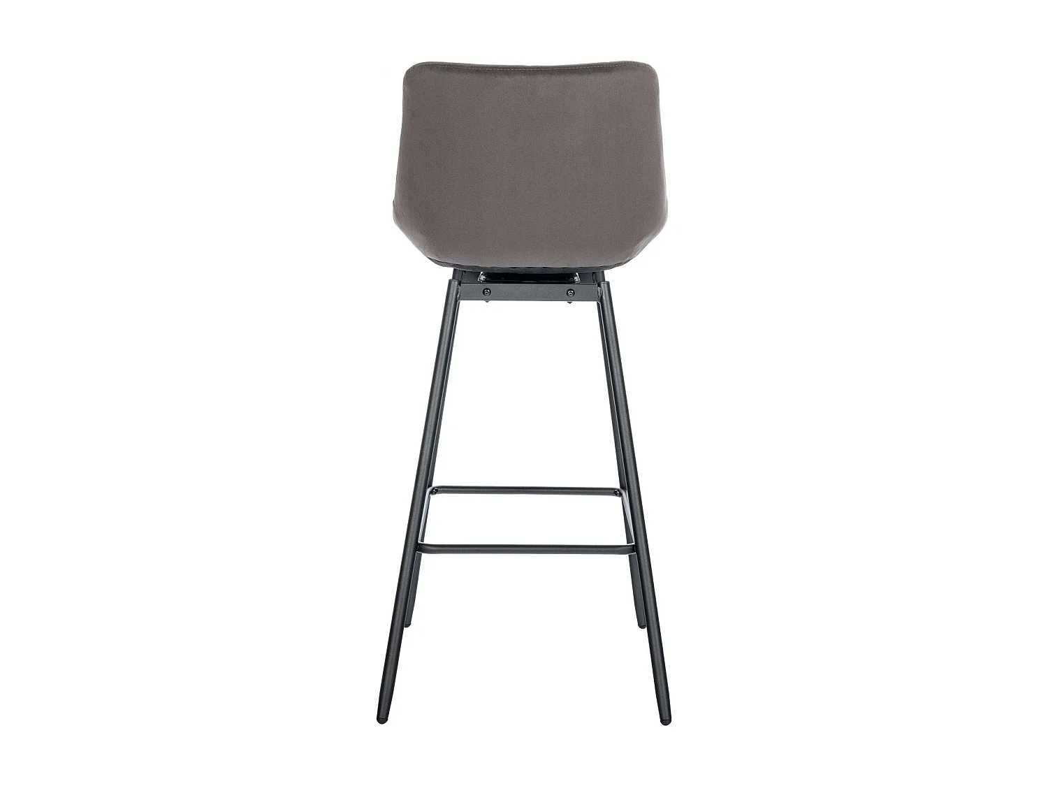 Tabouret de bar - Velours - Gris - Weston