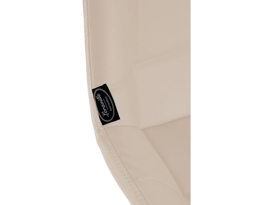 Tabouret de bar - Similicuir - Crème - Weston