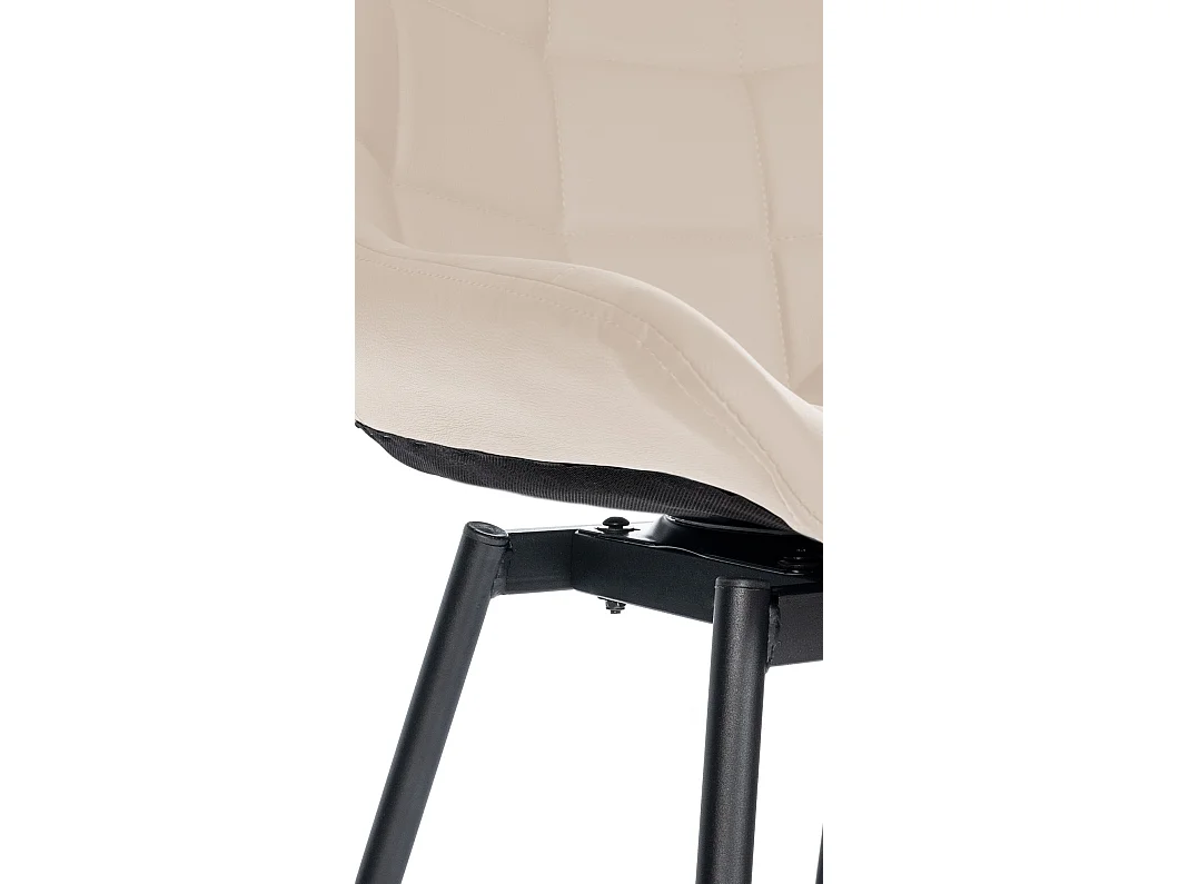 Tabouret de bar - Similicuir - Crème - Weston