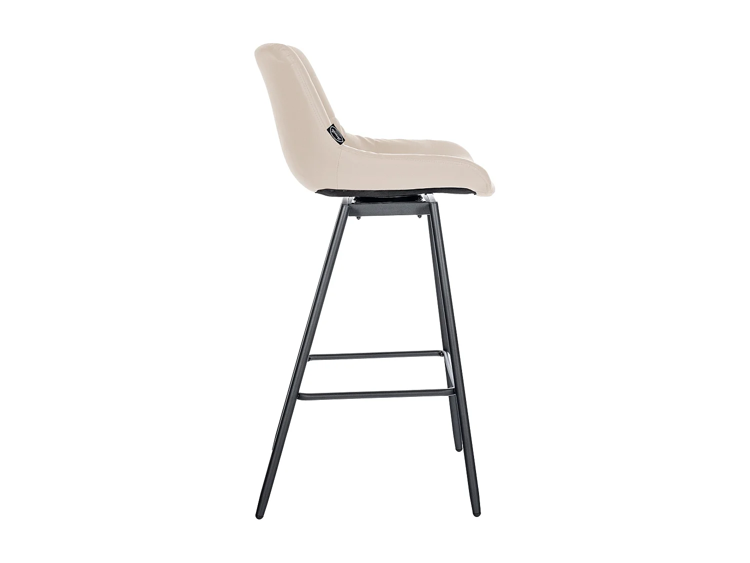 Tabouret de bar - Similicuir - Crème - Weston